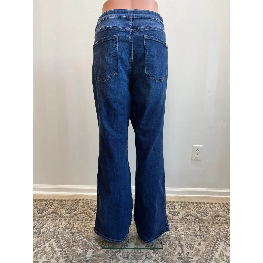 WHBM Women’s Distressed Flare Leg Jeans Sz 14 - Picture 4 of 13